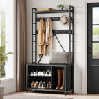 5-in-1 Entryway Hall Tree Organizer with Bench - Heavy-duty Shoe Storage Cabinet, Hooks, Drawers & Top... - House Of Avana