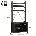 5-in-1 Entryway Hall Tree Organizer with Bench - Heavy-duty Shoe Storage Cabinet, Hooks, Drawers & Top... - House Of Avana