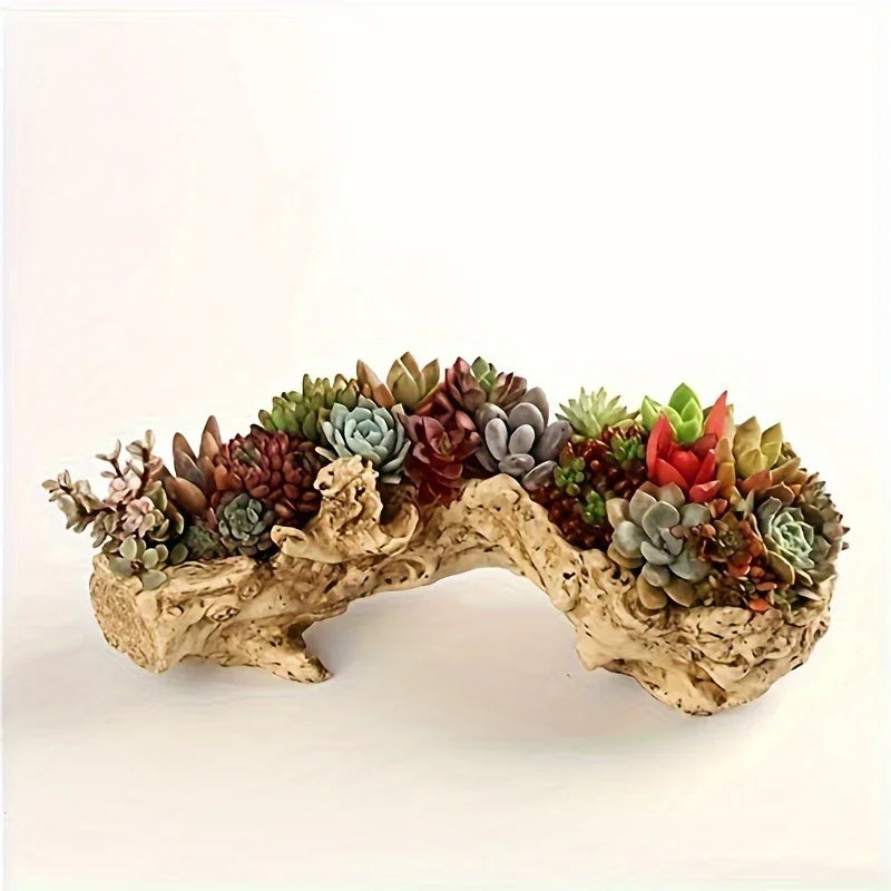 Imitation Tree Head Succulent Planter Large Caliber Resin Imitation Planter Succulent Planter Deadwood... - House Of Avana