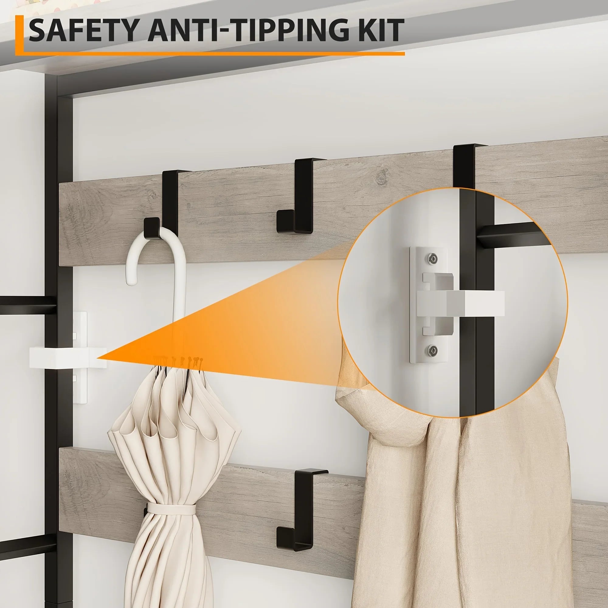 3-in-1 Hall Tree with Bench & Storage - Heavy-duty Wood Entryway Coat Rack with Shoe Storage, Hooks,... - House Of Avana