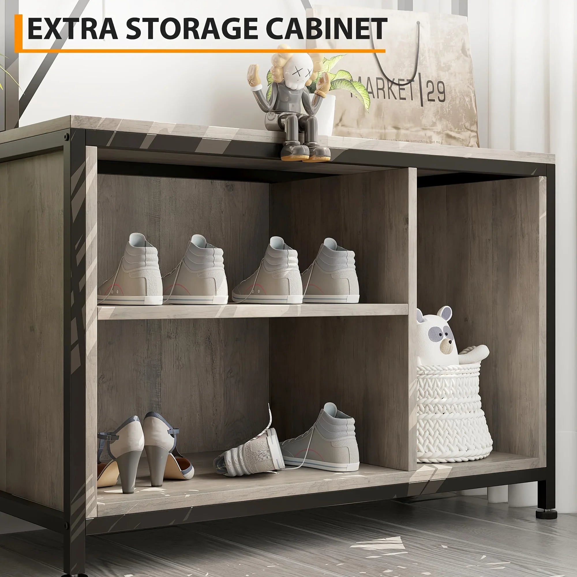 3-in-1 Hall Tree with Bench & Storage - Heavy-duty Wood Entryway Coat Rack with Shoe Storage, Hooks,... - House Of Avana