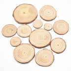 Pine Wood Coasters with Natural Tree Bark Round Circles, back view - House Of Avana