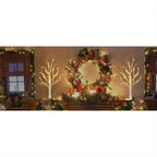 Birch Tree Led Lights 4-pack, Battery Operated Wooden String Lights - House Of Avana