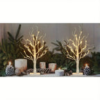Birch Tree Led Lights 4-pack, Battery Operated Wooden String Lights - House Of Avana