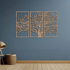 Wall Art - Tree Life Wooden Hanging, front view - House Of Avana