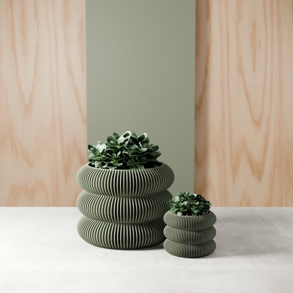 Triple Bubbles Planter, back view - House Of Avana