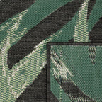 Tropical Outdoor Rug Ostende Palm Trees - Black Green RugYourHome