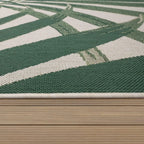 Tropical Outdoor Rug Ostende Palm Trees - Green Beige RugYourHome