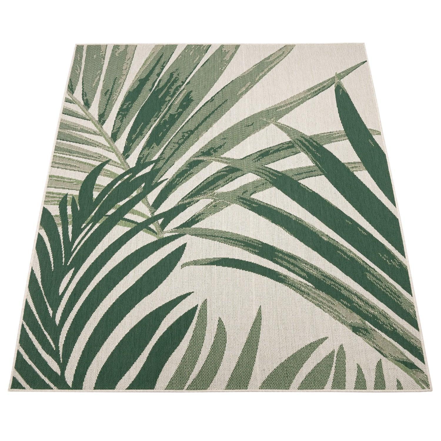 Tropical Outdoor Rug Ostende Palm Trees - Green Beige RugYourHome
