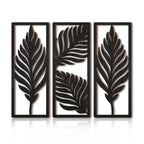 Wall Decor - Tropical Wooden Black, angled view - House Of Avana