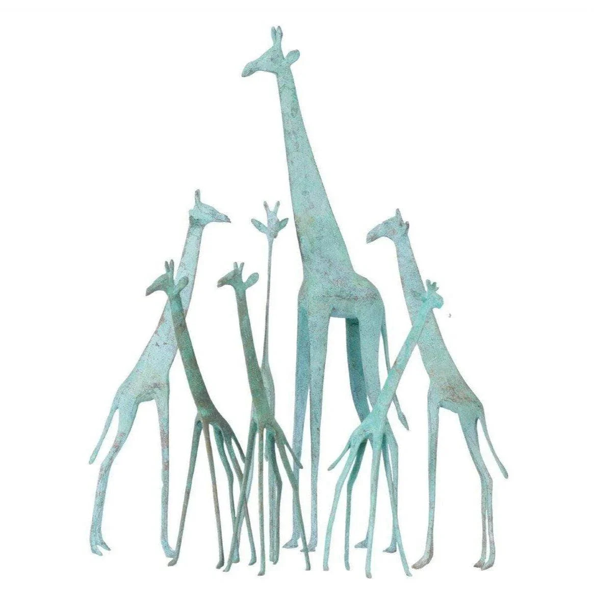 Tuareg Brass Giraffes Figurines Kanju Interiors