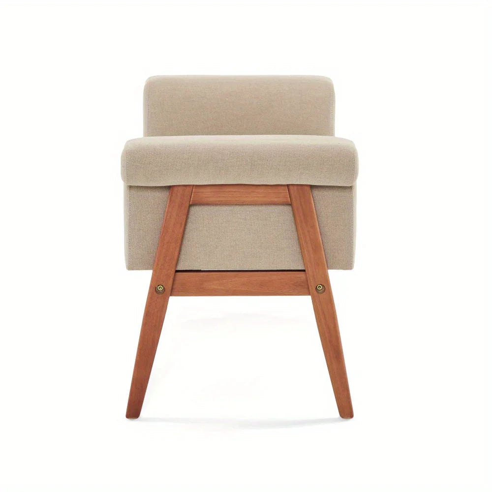 Heavy-Duty Extra Long Ottoman Bench Seat - Upholstered Footrest with Tufted Padded Seat, 300 lbs Capacity, Light Khaki Furniture for Living Room, Bedroom, Entryway - Sturdy End of Bed Bench or Footstool, Bedroom Seating, Eleg House Of Avana