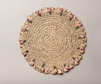 Tulip Floral Placemats – Hand-Crocheted Raffia Palm Floral Placemats – Spring Table Decor Payton James