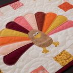 Turkey Thanksgiving Quilted Table Runner Precut Quilt Kit W/ Backing Block Party Quilt Co