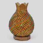 Turkish Mosaic Lamp Light Turkish Lamp Handcrafted Decorative Design Gourd Table Lamp - Multicolor Swirl-1