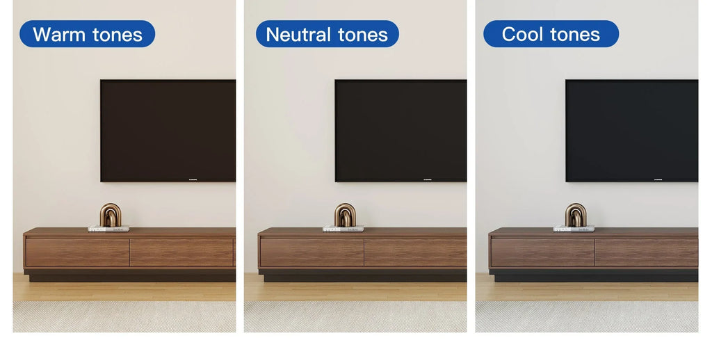 Walnut - Coloured Width - Adjustable TV Cabinet with Modern Design - Ideal for Living Rooms (78.7inch/200cm - 130inch/330.1cm x 15.7inch/40cm x 13.8inch/35cm) House Of Avana