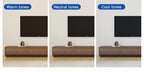 Walnut - Coloured Width - Adjustable TV Cabinet with Modern Design - Ideal for Living Rooms (78.7inch/200cm - 130inch/330.1cm x 15.7inch/40cm x 13.8inch/35cm) House Of Avana