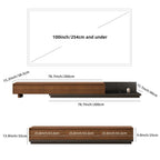 Walnut - Coloured Width - Adjustable TV Cabinet with Modern Design - Ideal for Living Rooms (78.7inch/200cm - 130inch/330.1cm x 15.7inch/40cm x 13.8inch/35cm) House Of Avana [[SKU:HOA-MSC-003]]