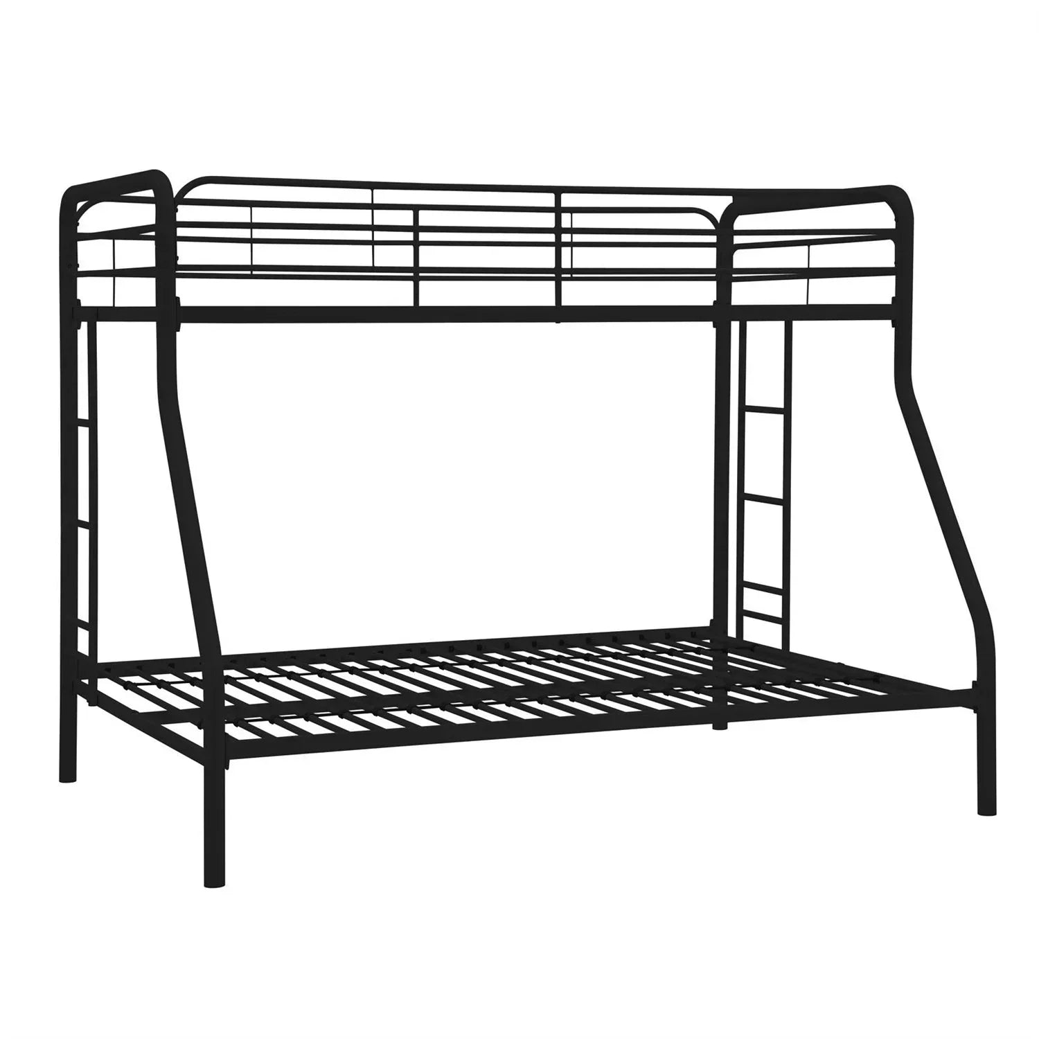 Twin over Full size Bunk Bed in Sturdy Black Metal