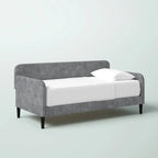 Twin size Modern Grey Silver Velvet Upholstered Daybed