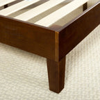Twin size Solid Wood Platform Bed Frame in Espresso Finish