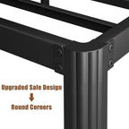 Twin XL Heavy Duty Metal Bed Frame Platform with Round Edge Legs