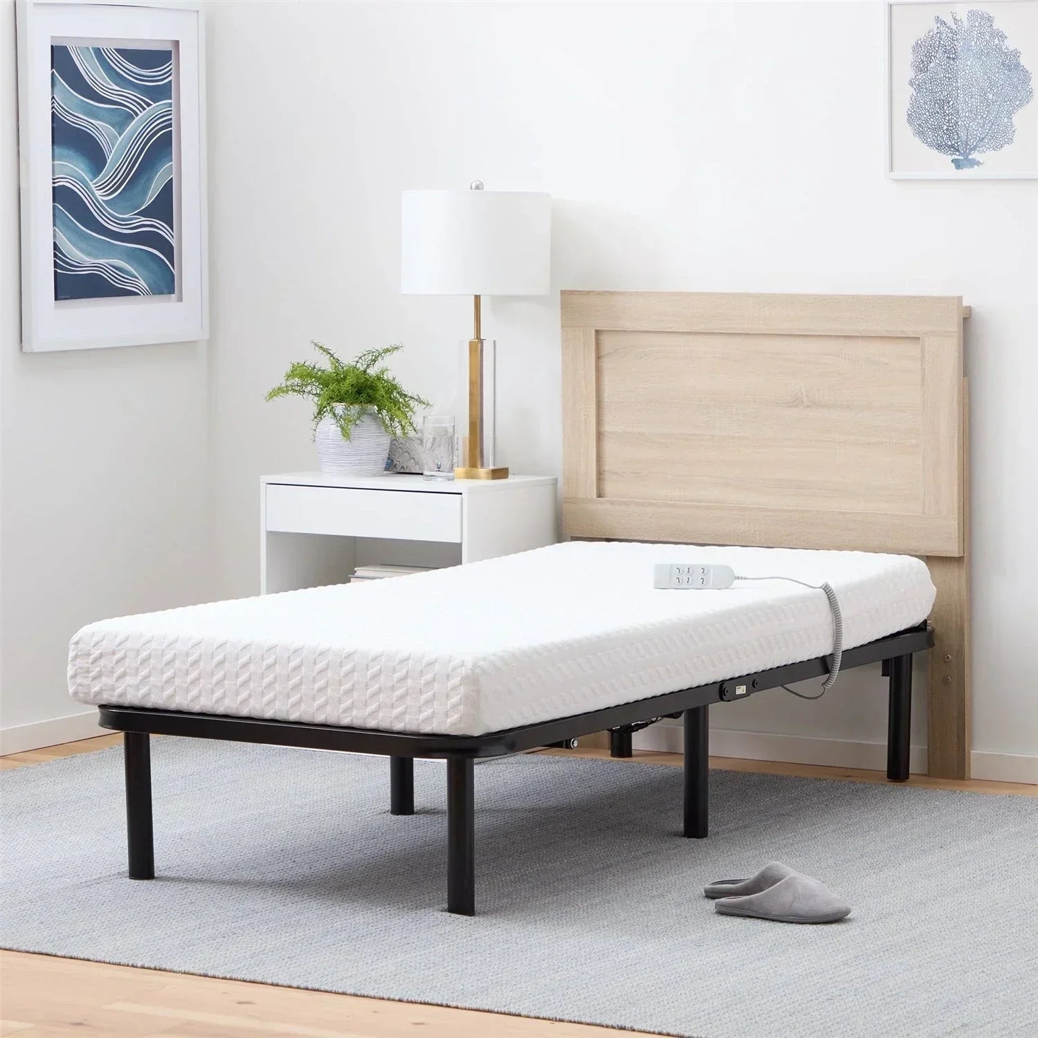 Twin XL Remote Remote Controlled Steel Adjustable Bed