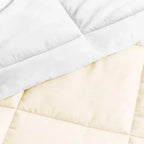 Twin/Twin XL 2-Piece Microfiber Reversible Comforter Set in White and Cream
