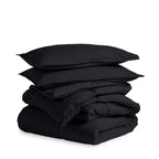 Twin/Twin XL Super Soft Lightweight Down Alternative Comforter Set in Black