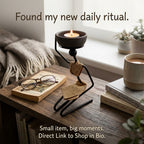 Wooden Candle Holder Home Decor Cozy Atmosphere