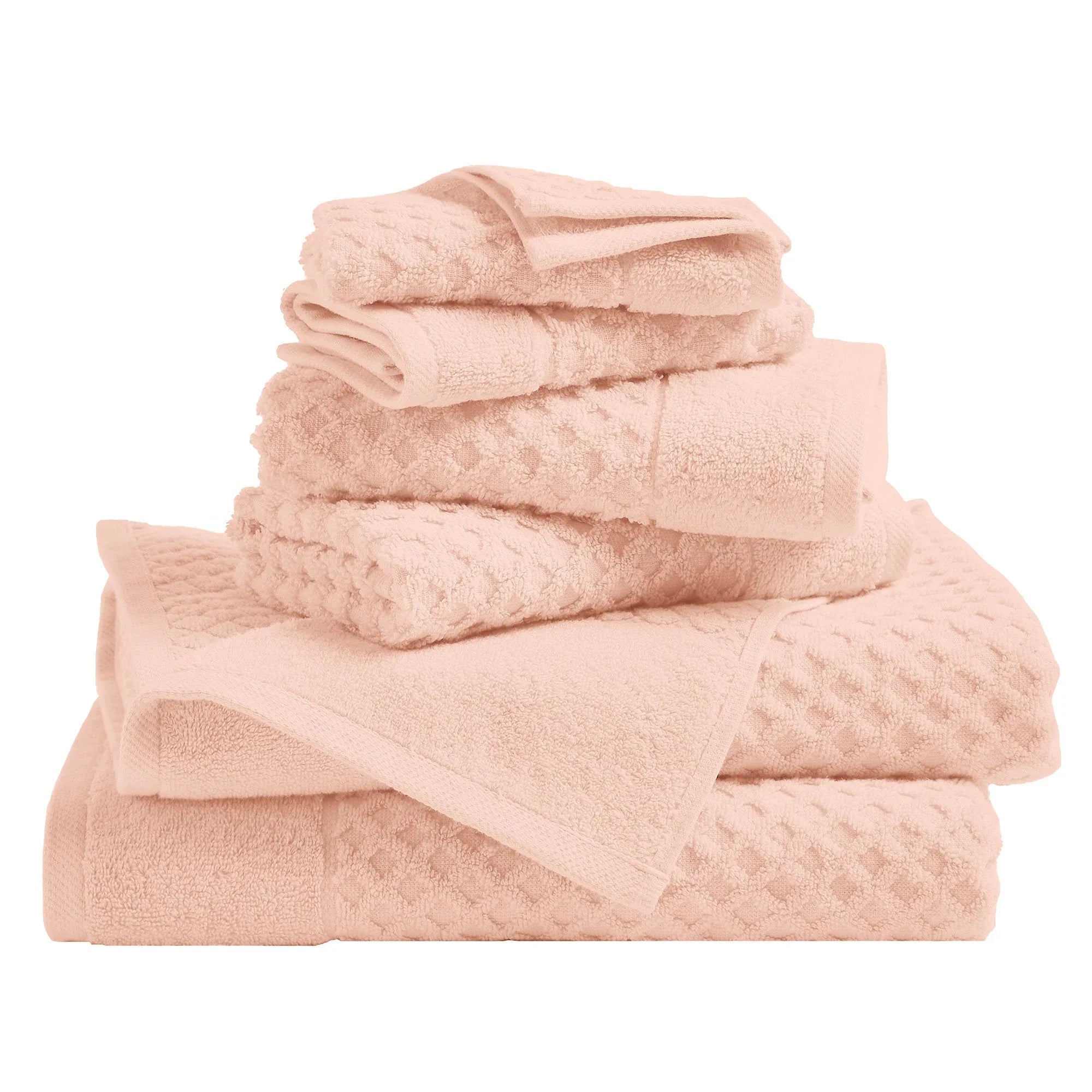 Cotton Diamond Waffle Weave Bath Towel Set - Grayson Collection Great Bay Home