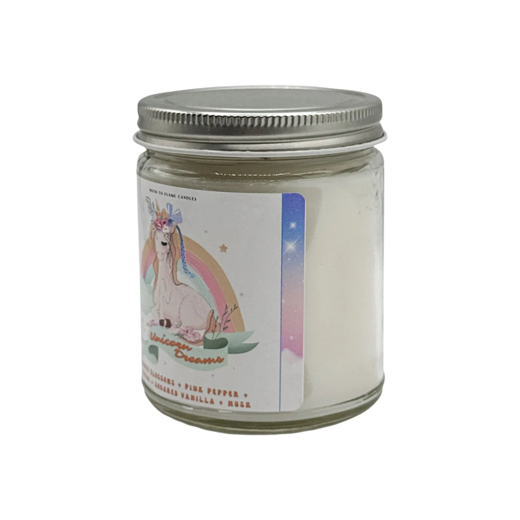 Unicorn Dreams – Oz Candle, back view - House Of Avana