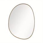 Metal Framed Mirror for Wall Modern Asymmetrical Unique Hanging Mirror Artistic Unique Oval Shape Wall Mirror Decor Bathroom Vanity Bedroom Living Room Entryway Hallway Small House Of Avana