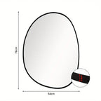 Metal Framed Mirror for Wall Modern Asymmetrical Unique Hanging Mirror Artistic Unique Oval Shape Wall Mirror Decor Bathroom Vanity Bedroom Living Room Entryway Hallway Small House Of Avana