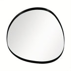 Metal Framed Mirror for Wall Modern Asymmetrical Unique Hanging Mirror Artistic Unique Oval Shape Wall Mirror Decor Bathroom Vanity Bedroom Living Room Entryway Hallway Small House Of Avana