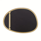 Metal Framed Mirror for Wall Modern Asymmetrical Unique Hanging Mirror Artistic Unique Oval Shape Wall Mirror Decor Bathroom Vanity Bedroom Living Room Entryway Hallway Small House Of Avana