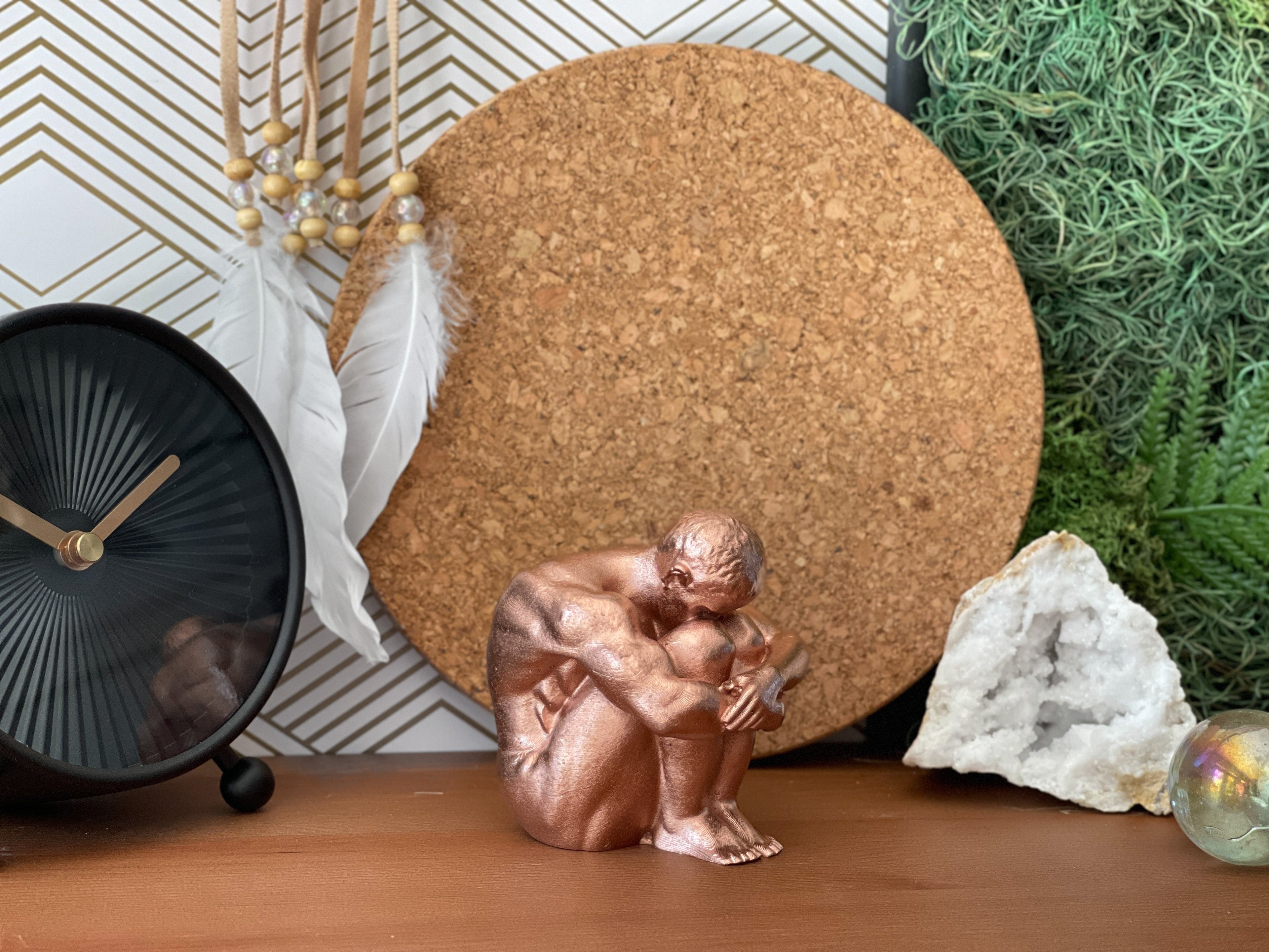 NUDE MALE BODY FIGURINE #1 AURA 8 HOME