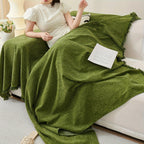 Update Sofa with Organic Couch Cover| Herringbone Chenille Tassels topspet