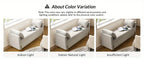 [Modern Storage Ottoman] Comfy Modern Storage Ottoman Bench with Throw Pillows - Metal Leg Bedroom Bench for End of Bed, Entryway - Mustard House Of Avana