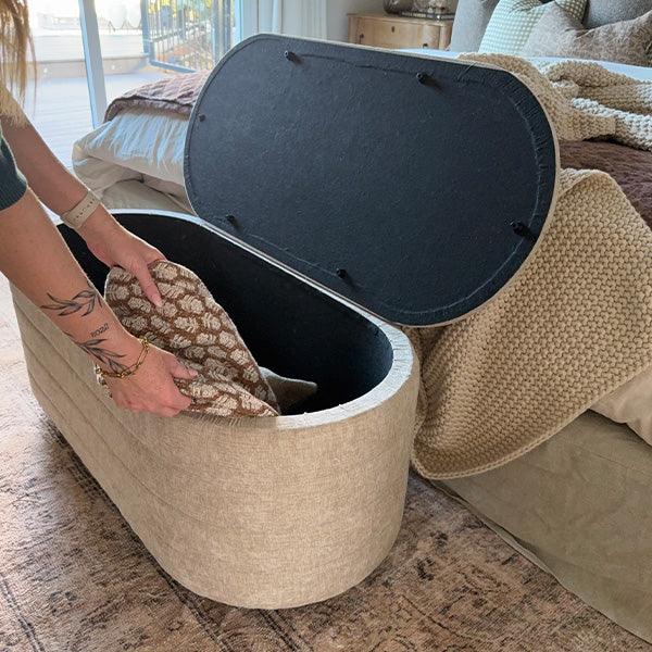 Upholstered Nesting Storage Bench, Set of 2 Decor Steals