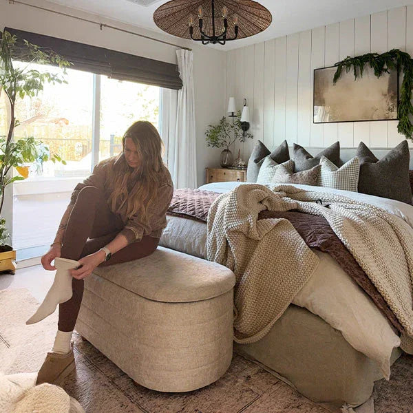 Upholstered Nesting Storage Bench, Set of 2 Decor Steals