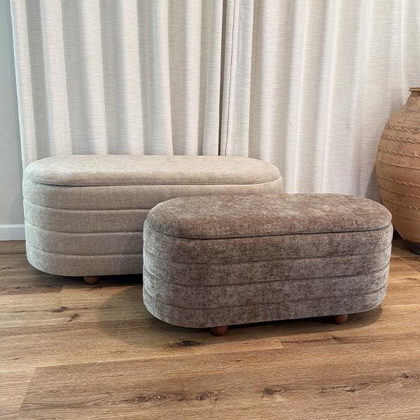 Upholstered Nesting Storage Bench, Set of 2 Decor Steals