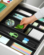Utensil Drawer Organizer, Black (5 Slots) Royal Craft Wood
