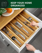 Utensil Drawer Organizer, Natural (5 Slots) Royal Craft Wood