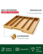 Utensil Drawer Organizer, Natural (5 Slots) Royal Craft Wood