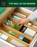 Utensil Drawer Organizer, Natural (5 Slots) Royal Craft Wood