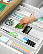 Utensil Drawer Organizer, White (5 Slots) Royal Craft Wood