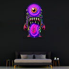 UV Printed Skull Neon Sign, Neon Wall Art, Neon Light Sign, UV Print Neon Sign Peony Atelier
