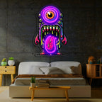 UV Printed Skull Neon Sign, Neon Wall Art, Neon Light Sign, UV Print Neon Sign Peony Atelier