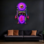 UV Printed Skull Neon Sign, Neon Wall Art, Neon Light Sign, UV Print Neon Sign Peony Atelier